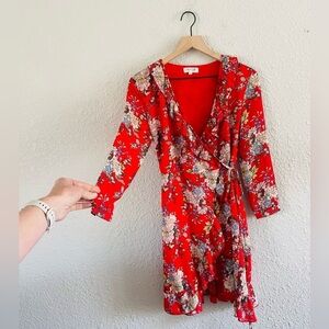 Wyldr Wicked Games Red Wrap Dress